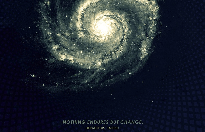 Heraclitus Quote, Galaxy Swirl