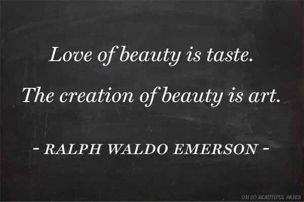 Love of beauty is taste